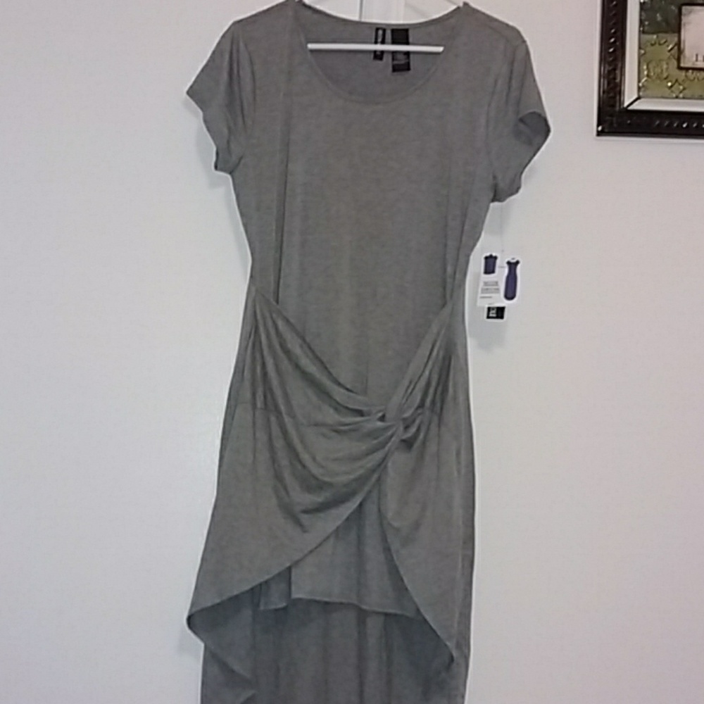 Gray midi dress